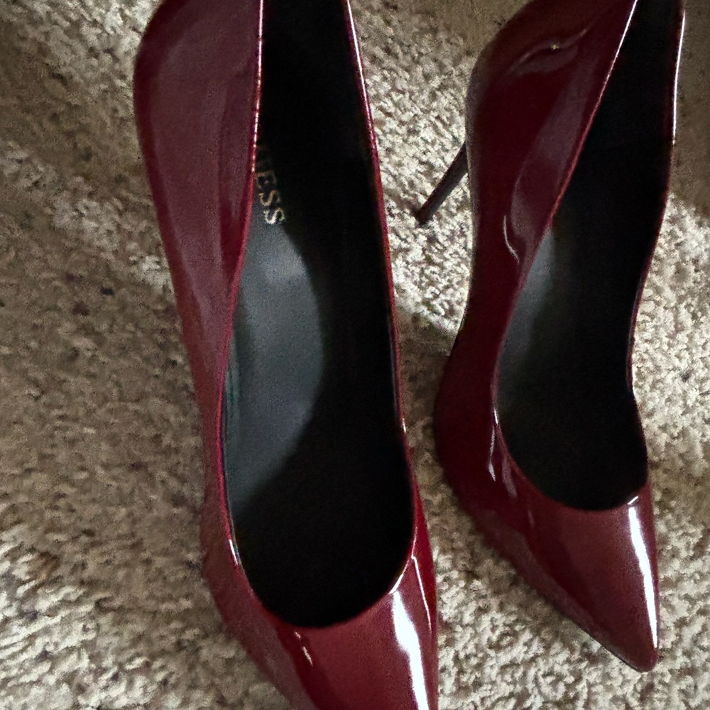 Guess Red Patent Heels with Stiletto Design